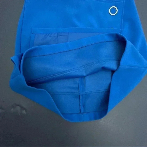 H&M Women’s Blue Wrap Skirt 8 Unlined Back Zipper - Picture 5 of 11